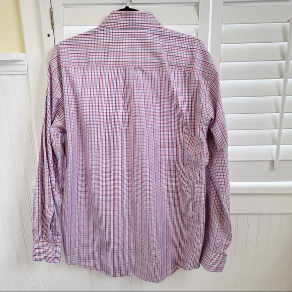 Peter Millar Multi Spring Colors Plaid Cotton Button-Up Shirt Men’s Large - Picture 2 of 6